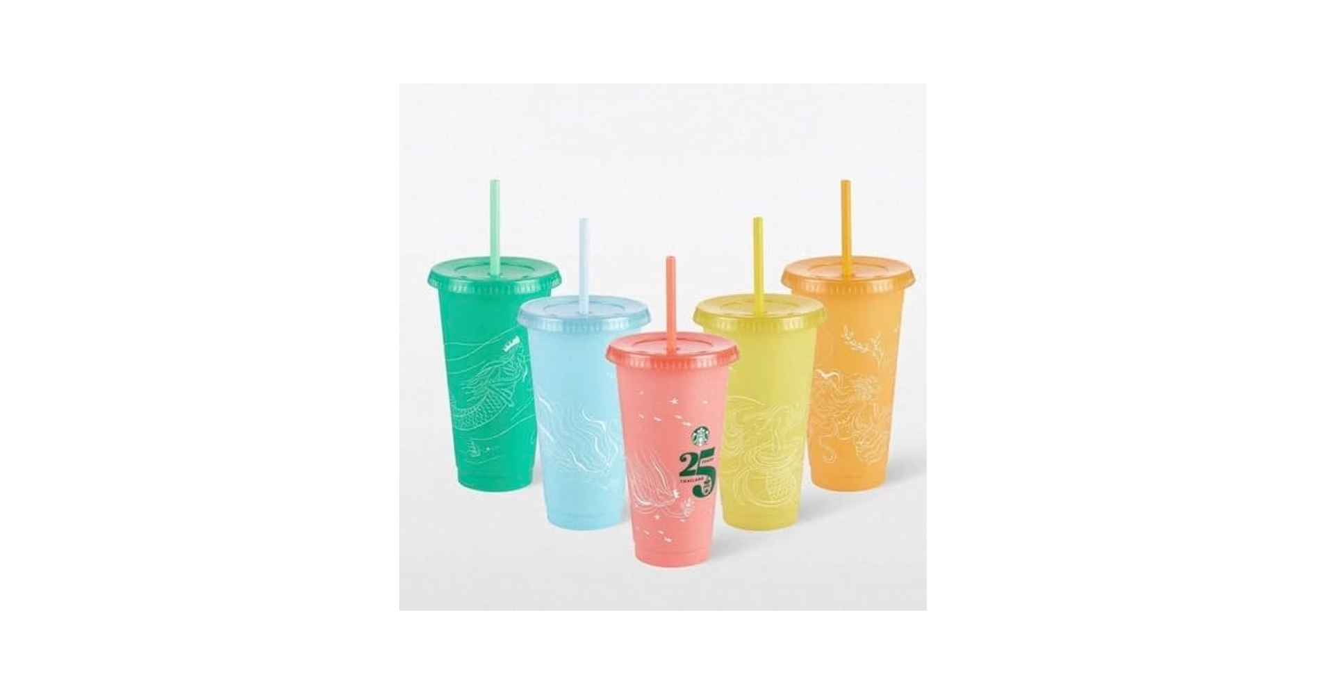 Starbucks - スターバックス タイ限定25周年 カラーチェンジ リユーザブルカップ5個セット Starbucks - スターバックス タイ限定25周年 カラーチェンジ